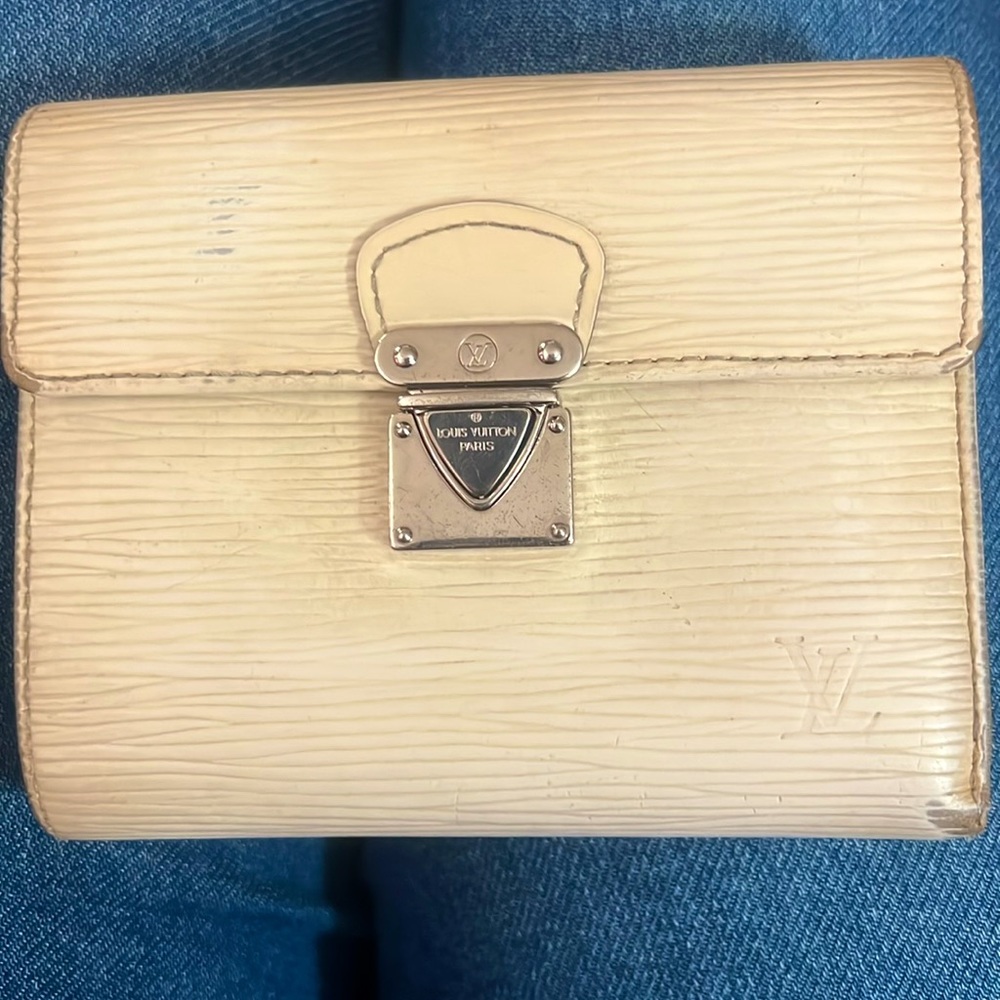 LOUIS VUITTON Trifold Wallet Portefeuille Koala SR3007 Epi Yvoire White